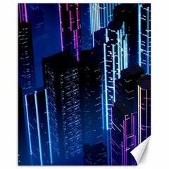 Night Music The City Neon Background Synth Retrowave Canvas 16  X 20  by Jancukart