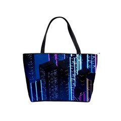 Night Music The City Neon Background Synth Retrowave Classic Shoulder Handbag