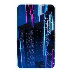 Night Music The City Neon Background Synth Retrowave Memory Card Reader (rectangular) by Jancukart