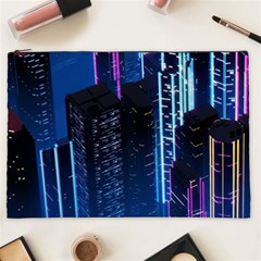 Night Music The City Neon Background Synth Retrowave Cosmetic Bag (xxl)