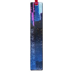 Night Music The City Neon Background Synth Retrowave Large Book Marks