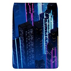 Night Music The City Neon Background Synth Retrowave Removable Flap Cover (l) by Jancukart