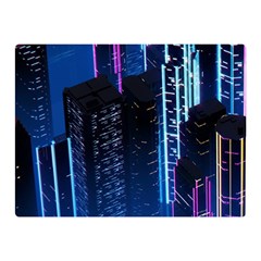 Night Music The City Neon Background Synth Retrowave Premium Plush Fleece Blanket (mini)