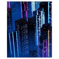 Night Music The City Neon Background Synth Retrowave Drawstring Bag (small)