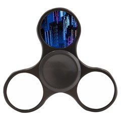 Night Music The City Neon Background Synth Retrowave Finger Spinner by Jancukart