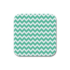 Chevron Pattern Giftt Rubber Square Coaster (4 Pack) by GardenOfOphir