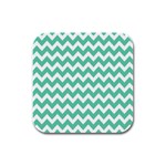 Chevron Pattern Giftt Rubber Square Coaster (4 pack) Front