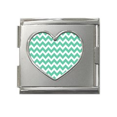 Chevron Pattern Giftt Mega Link Heart Italian Charm (18mm) by GardenOfOphir