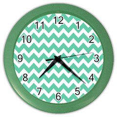 Chevron Pattern Giftt Color Wall Clock by GardenOfOphir