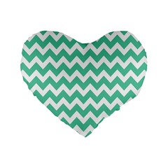 Chevron Pattern Giftt Standard 16  Premium Heart Shape Cushions by GardenOfOphir