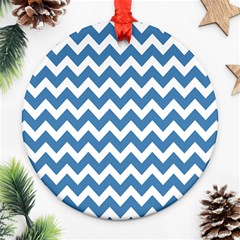 Chevron Pattern Gifts Ornament (round) by GardenOfOphir