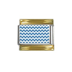 Chevron Pattern Gifts Gold Trim Italian Charm (9mm) by GardenOfOphir