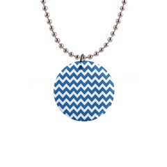 Chevron Pattern Gifts 1  Button Necklace by GardenOfOphir