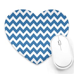 Chevron Pattern Gifts Heart Mousepad by GardenOfOphir