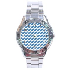 Chevron Pattern Gifts Stainless Steel Analogue Watch by GardenOfOphir