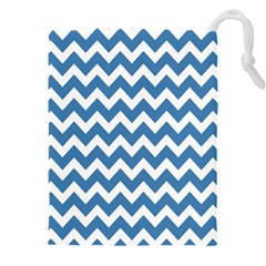 Chevron Pattern Gifts Drawstring Pouch (4xl) by GardenOfOphir