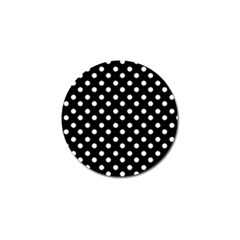 Black And White Polka Dots Golf Ball Marker (4 Pack) by GardenOfOphir