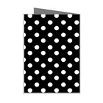 Black And White Polka Dots Mini Greeting Card Right