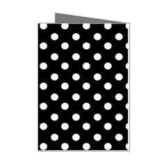 Black And White Polka Dots Mini Greeting Cards (pkg Of 8) by GardenOfOphir