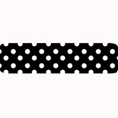 Black And White Polka Dots Large Bar Mat by GardenOfOphir