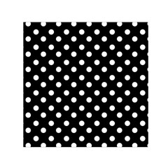 Black And White Polka Dots Square Satin Scarf (30  X 30 ) by GardenOfOphir