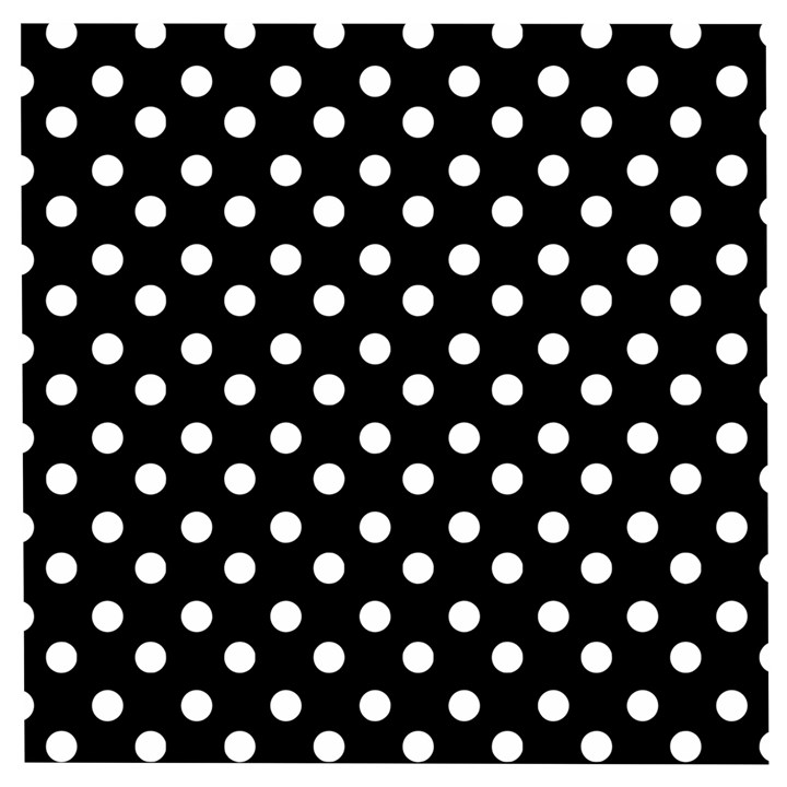 Black And White Polka Dots Wooden Puzzle Square