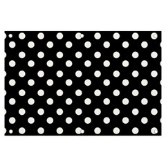 Black And White Polka Dots Banner And Sign 6  X 4  by GardenOfOphir