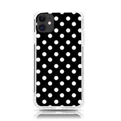 Black And White Polka Dots Iphone 11 Tpu Uv Print Case by GardenOfOphir