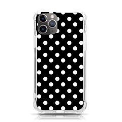 Black And White Polka Dots Iphone 11 Pro 5 8 Inch Tpu Uv Print Case by GardenOfOphir