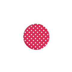 Hot Pink Polka Dots 1  Mini Buttons by GardenOfOphir