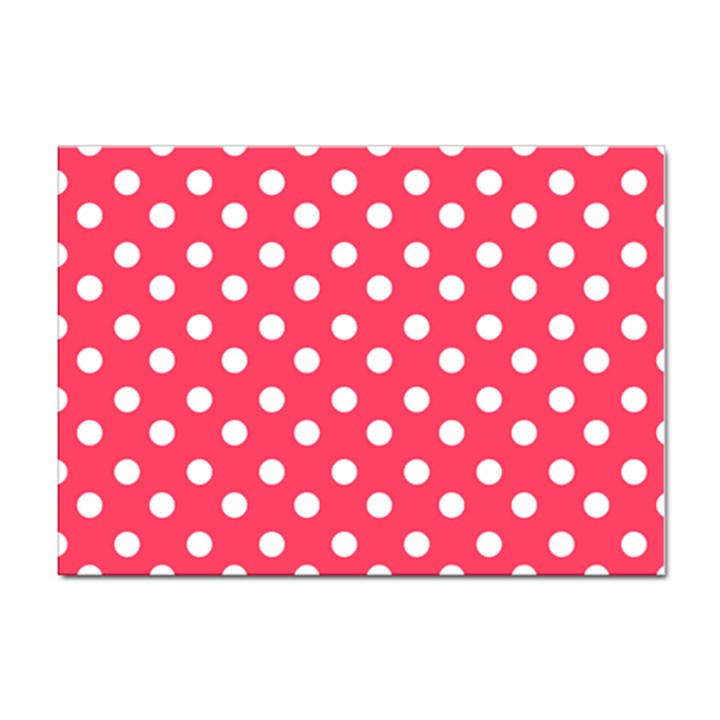 Hot Pink Polka Dots Sticker A4 (100 pack)