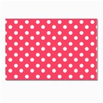 Hot Pink Polka Dots Postcard 4 x 6  (Pkg of 10) Front