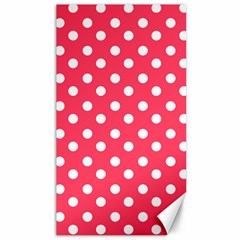 Hot Pink Polka Dots Canvas 40  X 72  by GardenOfOphir