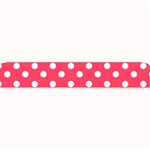 Hot Pink Polka Dots Small Bar Mat 24 x4  Bar Mat