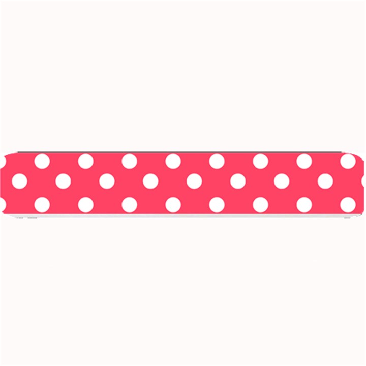 Hot Pink Polka Dots Small Bar Mat