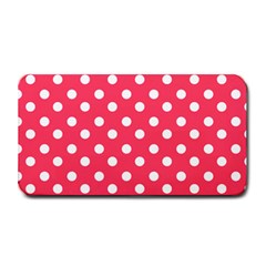 Hot Pink Polka Dots Medium Bar Mat by GardenOfOphir