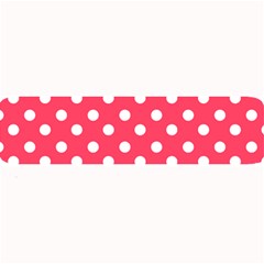 Hot Pink Polka Dots Large Bar Mat by GardenOfOphir