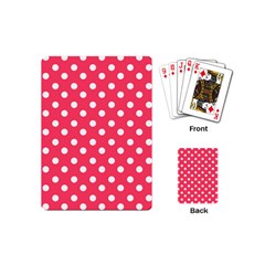 Hot Pink Polka Dots Playing Cards Single Design (mini) by GardenOfOphir