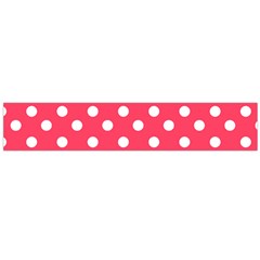 Hot Pink Polka Dots Large Premium Plush Fleece Scarf  by GardenOfOphir