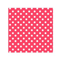 Hot Pink Polka Dots Square Satin Scarf (30  X 30 ) by GardenOfOphir