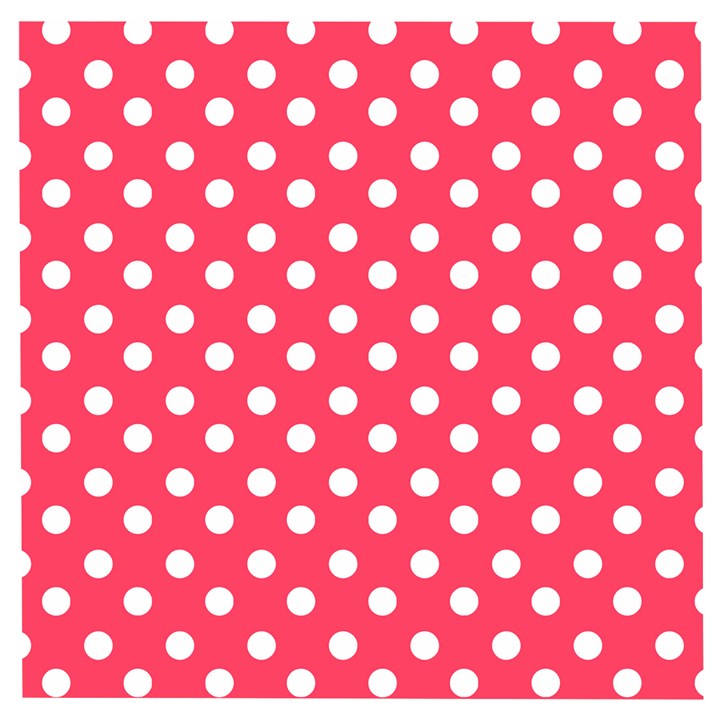 Hot Pink Polka Dots Wooden Puzzle Square