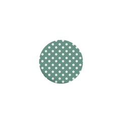 Mint Green Polka Dots 1  Mini Buttons by GardenOfOphir