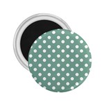 Mint Green Polka Dots 2.25  Magnets Front