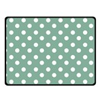 Mint Green Polka Dots One Side Fleece Blanket (Small) 50 x40  Blanket Front