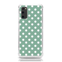 Mint Green Polka Dots Samsung Galaxy S20 6 2 Inch Tpu Uv Case by GardenOfOphir