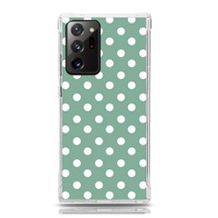 Mint Green Polka Dots Samsung Galaxy Note 20 Ultra Tpu Uv Case by GardenOfOphir