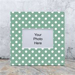 Mint Green Polka Dots White Box Photo Frame 4  x 6  Front