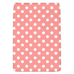 Coral And White Polka Dots Removable Flap Cover (l) by GardenOfOphir