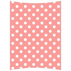 Coral And White Polka Dots Back Support Cushion by GardenOfOphir