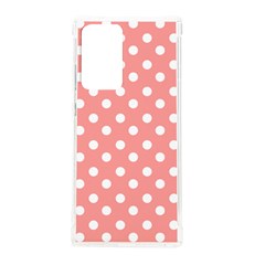 Coral And White Polka Dots Samsung Galaxy Note 20 Ultra Tpu Uv Case by GardenOfOphir